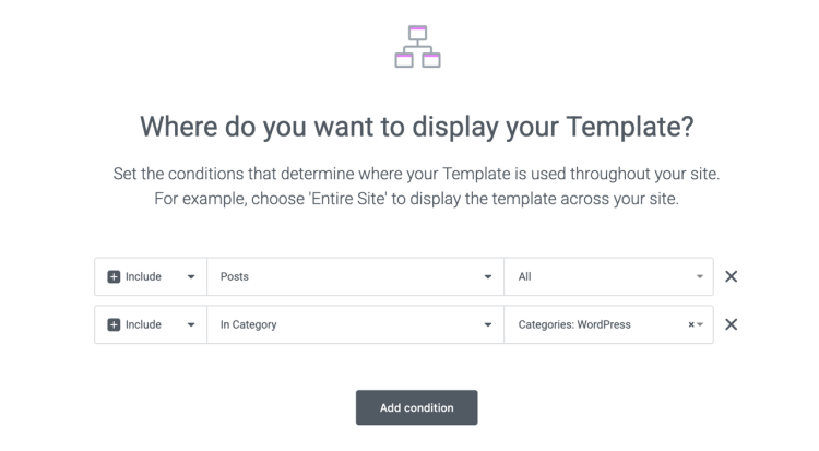 Elementor Pro - Display Conditions