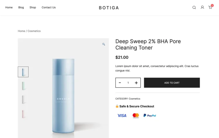Botiga WordPress Theme