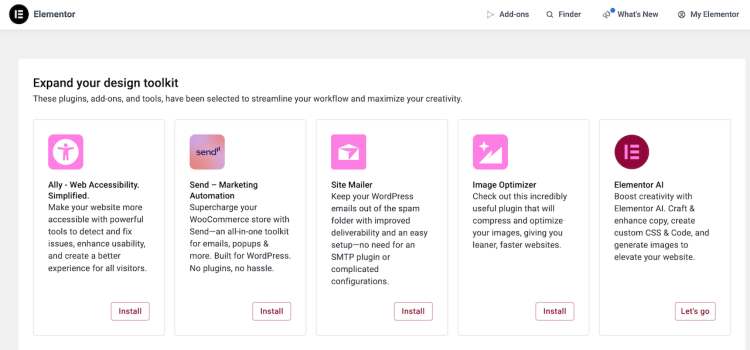 Elementor for Infrastructure Support