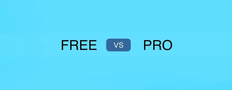 Generic free vs pro screenshot