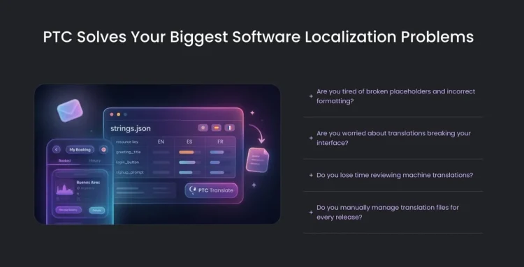 PTC AI Translation - Ideal Users Including Developers, Startups, and Content Teams