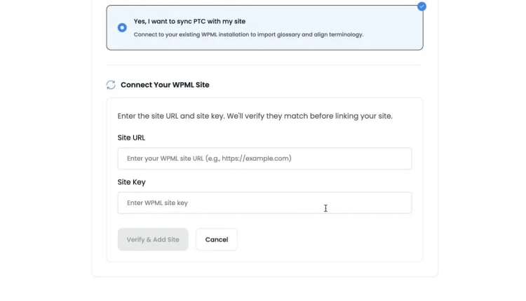 Connect your WordPress site to PTC for seamless translation