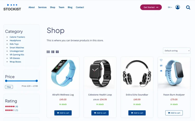 Stockist WordPress Theme